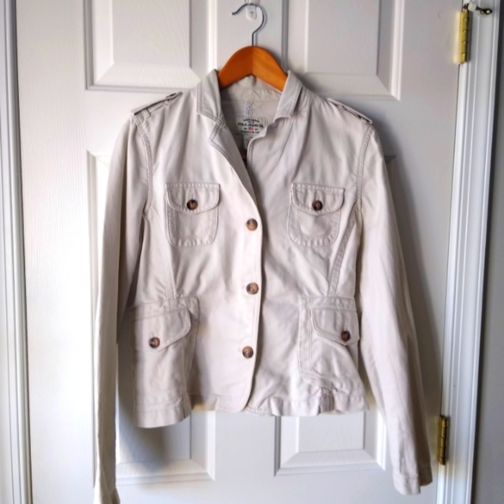 Ralph Lauren Polo Jeans Co. Utility Jacket 100% Cotton Size Large Tortoise Shell